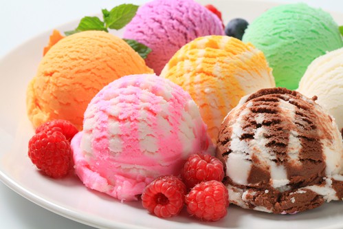 Assorted ice cream