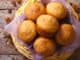 Orange muffins and raisins close-up. horizontal top view