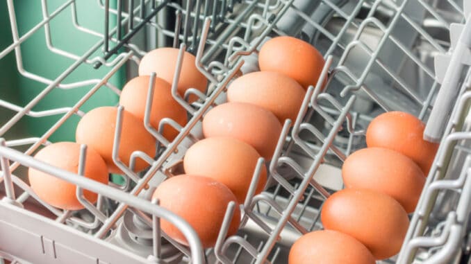 Uvařte si vejce netradičním způsobem. Použijte k tomu myčku nebo mikrovlnku