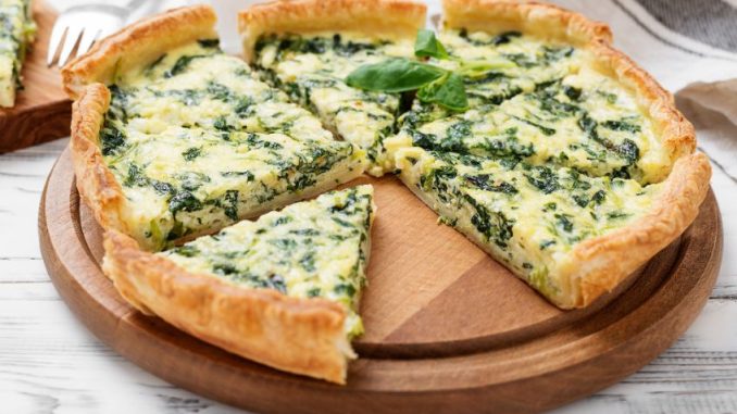 Veganský quiche: Francouzský koláč se špenátem